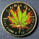 2017 Canada Burning Marijuana Indica And Sativa Hybrid Pure Silver Maple Leaf