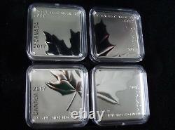 2017 Canada Fine. 9999 Silver Maple Leaf Quartet Mint Error