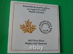 2017 Canada Fine. 9999 Silver Maple Leaf Quartet Mint Error