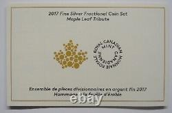 2017 Canada Fine Silver Fractional Set The Maple Leaf! 4 pc 0.9999 fine silver
