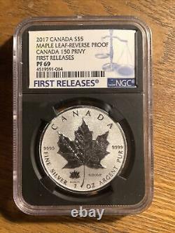 2017 Canada Reverse Proof Silver Maple Leaf 150 Privy NGC PF69 First Releases