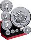 2017 Maple Leaf Tribut 4-coins Fractional Set Pure Silver Proof Canada