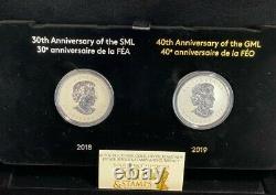 2018 + 2019 Canada $20 Silver Maple Leaf Two Coin Anniversary Set withCOA