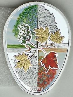 2018 $20 Four Seasons of the Maple Leaf Coin Elliptical 1 oz Pure Silver Proof