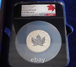 2018 3oz Canada Silver $50 Maple Leaf Incuse NGC PF 69 Reverse Proof With CoA