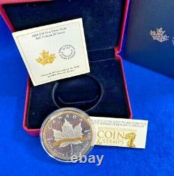 2018 Canada $10 Silver Maple Leaf 2 Oz. Gilded 30 Years withBox + COA