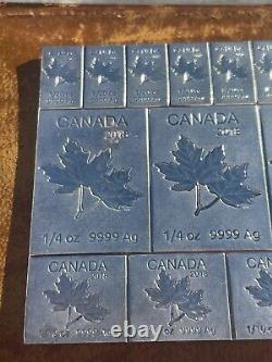2018 Canada Maple Leaf. 9999 Silver Bars Combi Bar 2oz Rare Low Minted