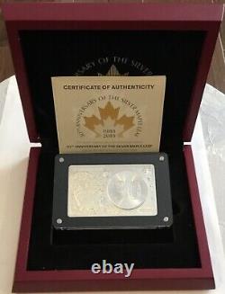 2018 Canada SILVER, 2oz Bar + 1 oz Coin, Maple Leave 30th Anniv. COA