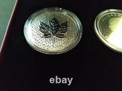 2018 Canada Silver Proof/reverse Proof Maple Leaf 2 Coin Set W Box & Coa