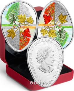 2018 Four Seasons Maple Leaf Cycle Egg-shaped $20 1OZ Silver Proof Canada Coin