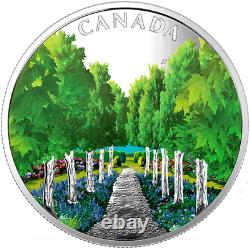 2018 Maple Tree Tunnel $20 1OZ Pure Silver Proof Canada Coin Glow-in-Dark