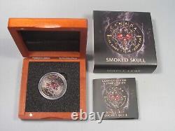 2018 SMOKED SKULL Silver Maple Leaf CANADA with Wood Box & COA #5/500 Low #! #3