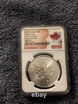 2018 Silver Canada Maple Leaf Incuse MS70 30th Aniv Early Release