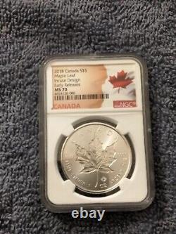 2018 Silver Canada Maple Leaf Incuse MS70 30th Aniv Early Release