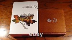 2019 $20.00 Canada Iconic Maple Leaves 1 Oz Silver Coin With Box & Coa