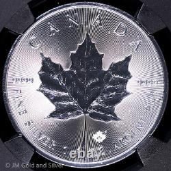 2019 $5 Canada 1oz Silver Maple Leaf Incuse NGC MS 70 FDOI