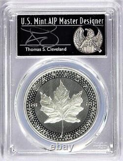 2019 $5 Pride of 2 Nations Proof Silver Maple Leaf NGC PR70 FDOI Cleveland Sign