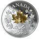 2019 Canada $15.999 3/4 Oz 3d Golden Maple Leaf Proof Finish Silver Coin