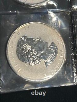 2019 Canada Maple Leaf Privy Rooster Silver 1 OZ. 9999 Lot of (4)