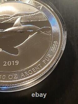2019 Orca Whale 10 Oz 9999 Silver Round $50 Dollar Canada Maple Leaf Coin Rare