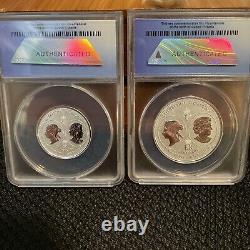 2019 RP70 ANACS 5 Coin Canadian Reverse Proof Silver Maple Leaf Set