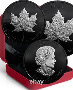 2019 Silver Maple Leaf Special Edition $10 2OZ Ag Proof BlackRhodium Coin Canada