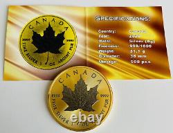 2020 1 oz. 9999 Maple Leaf Gold Gilded (Space Gold) & Ruthenium Silver Coin