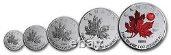 2020 CANADA $5 Enameled Silver Maple Leaf 40th anniv National Anthem coin only