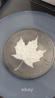 2020 Canada Silver $50 3 Oz Maple Leaf Incuse Rhodium NGC PF70