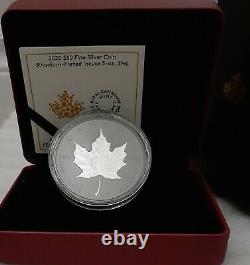 2020 Silver Maple Leaf Double-Incuse Rhodium-Plated $50 3OZ Silver Coin Canada