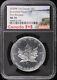 2020 W Canada $5 1oz. Silver Burnished Maple Leaf Ngc Ms70 First Releases Bu Unc