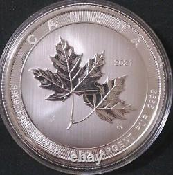 2021 10 oz Canadian Magnificent Maple Leaf (Gem Bu). 9999 Fine Silver NEW