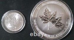 2021 10 oz Canadian Magnificent Maple Leaf (Gem Bu). 9999 Fine Silver NEW