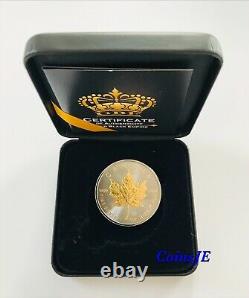 2021 1 oz. 9999 Maple Leaf Gold Gilded & Ruthenium Silver Coin Empire Edition