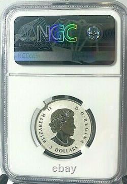 2021 $3 1/4 OZ CANADA SILVER NGC Reverse Proof PF70 PULSATING MAPLE LEAF FR