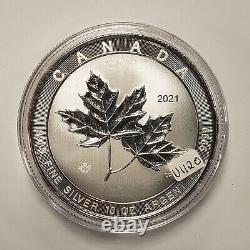 2021 $50 Canada 10 oz. 9999 Silver Magnificent Maple Leaf BU from OGP U1120
