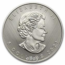 2021 Canada 1 oz Silver $5 Silver Maple Leaf W Mint Mark SKU#230115
