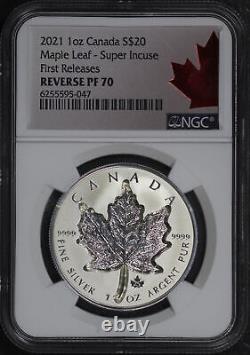 2021 Canada $20 Silver Maple Leaf Super Incuse NGC RP-70 First Release