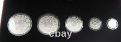 2021 Canada Fine Silver Fractional Set The Maple Leaf! 5 pc 0.9999 fine silver