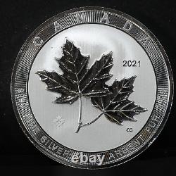 2021 Canada Maple Leaf 10 oz. 9999 Silver $50 Coin with Capsule