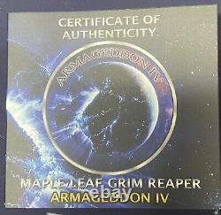 2021 Canada Maple Leaf-Grim Reaper-Armageddon IV-1 Oz Silver Coin-Free Shipping