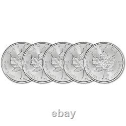 2021 Canada Silver Maple Leaf 1 oz $5 BU Five 5 Coins
