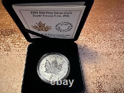 2021 Canada Super Incuse Maple Leaf 25th Privy Pure 1oz Silver Coins