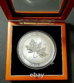2021 Canadian 10 oz Magnificent Maple Leaf (Gem Bu). 9999 Fine Silver NEW