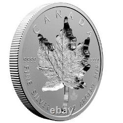2021 Super Incuse Maple Leaf 1oz Pure. 9999 Silver Coin Canada with Box and COA