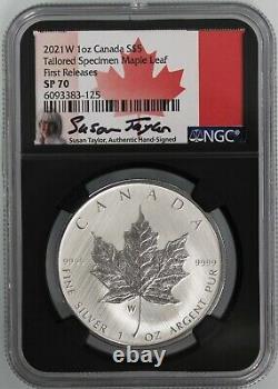 2021 W $5 Canada 1oz Silver Maple Leaf Tailored Specimen NGC SP70 First Releases