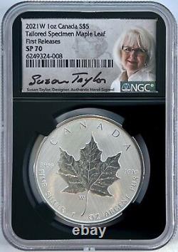2021 W Canada $5 Maple Leaf Tailored Specimen Silver Coin NGC SP70 1st Releases