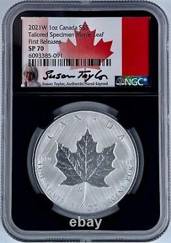 2021 W Canada $5 Silver Tailored Specimen Maple Leaf NGC SP 70 First Releases