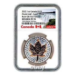 2022 1 Oz Maple Leaf Rose Gilt 1 Oz Silver NGC Rev. PF70 First Releases