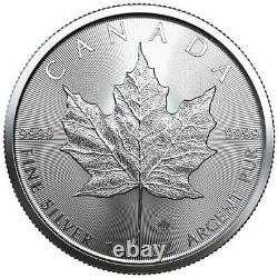 2022 1 oz Canadian Silver Maple Leaf BU $5 0.9999 Fine Lot of 25